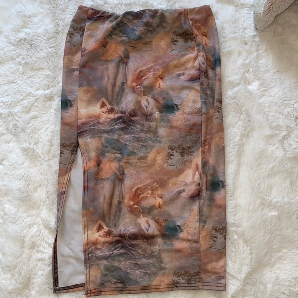 Angel midi skirt with Angel Heavely Celestial Art